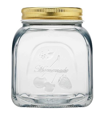 POTE VIDRO COM TAMPA 113 H X 66.7 DIAM MM – 500 ML - LINHA HOMEMADE
