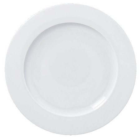 JG/ 4 PRATOS PORCELANA REDONDO RASO BRANCO POLARIS  - 31 CM - LINHA ACCESS