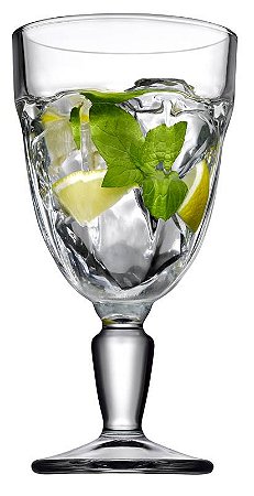 JOGO 6 TAÇAS VIDRO  ÁGUA / GENÉRICO 173 H X  89 DIAM MM – 320 ML - LINHA CASABLANCA