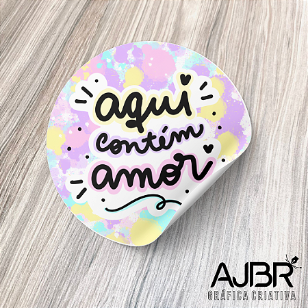 120 ADESIVOS - AQUI CONTÉM AMOR