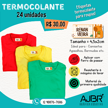 KIT TERMOCOLANTE - 24 ETIQUETAS DTF