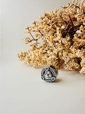 Berloque separador redondo com zircônias