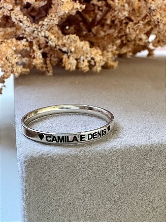 Anel personalizado tipo aliancinha médio
