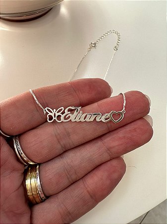 Colar personalizado manuscrito com símbolo
