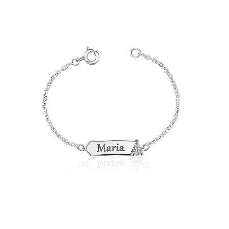 Pulseira personalizada chapa Nossa Senhora gravada