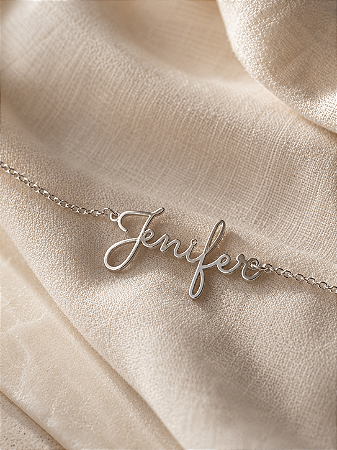 Pulseira personalizada fonte fina com símbolo
