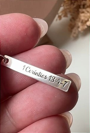 Pingente personalizado com nome resinado