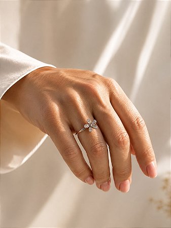 Anel inspiração Pandora flor bem-me-quer