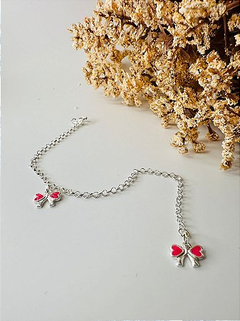 Pulseira lacinho rosa