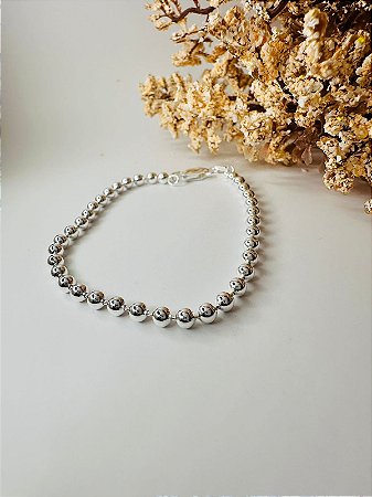 Pulseira bolinha 3mm