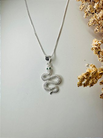 Colar cobra cravejada