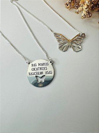 Escapulário Borboleta das minhas cicatrizes nasceram asas