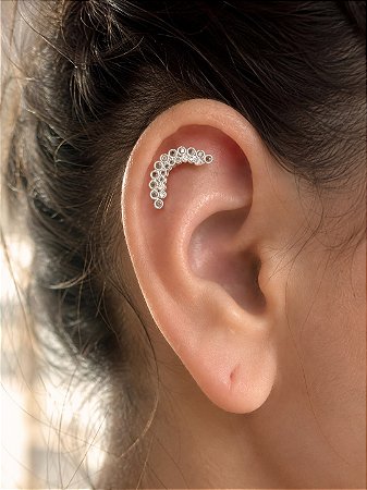 Piercing 2 fileiras de zircônia