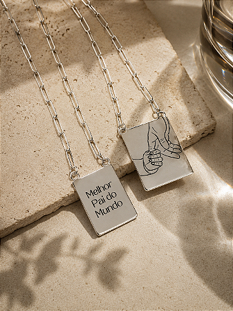 Escapulário masculina melhor pai do mundo corrente cartier