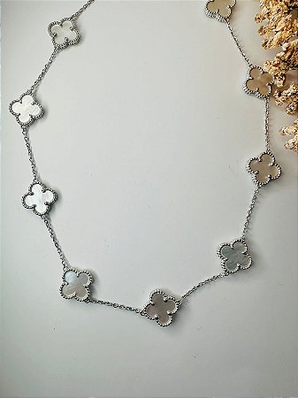 Chocker inspiração 10 trevos madrepérola