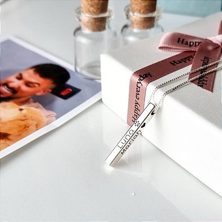 Colar personalizado palito G 4 lados