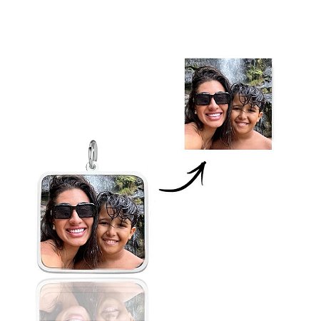 Pingente personalizado foto colorida sem aro
