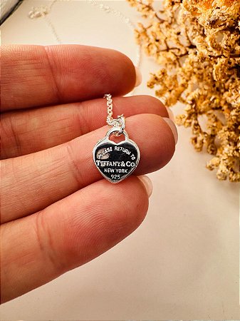 Colar inspiração Tiffany coração liso