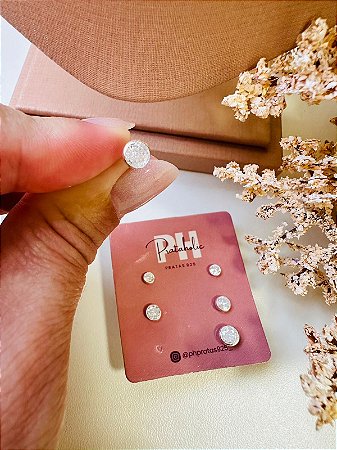 Brinco trio ponto de luz redondo embutido