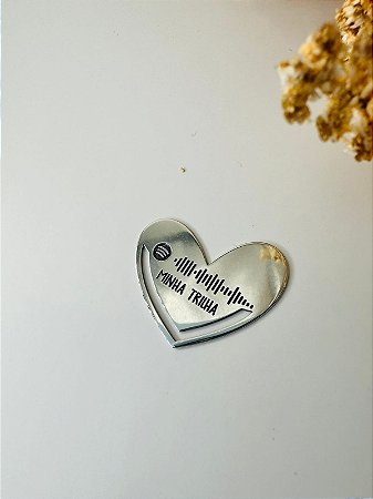 Marca página coração QRcode nossa música