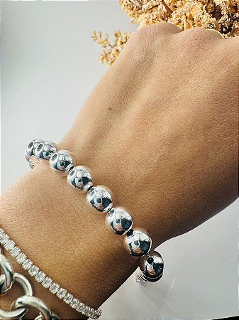 Pulseira bolas 8mm