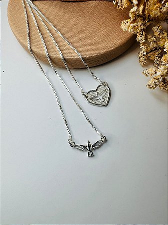 Escapulário Espírito Santo coração