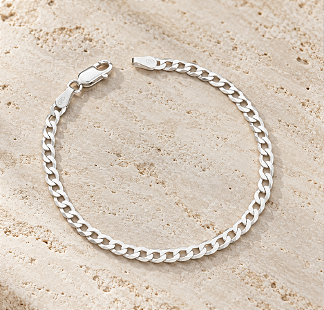 Pulseira masculina infantil groumet 3,3mm