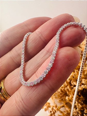 Chocker Riviera rosa e cristal