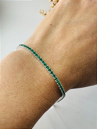Pulseira Riviera verde 2mm