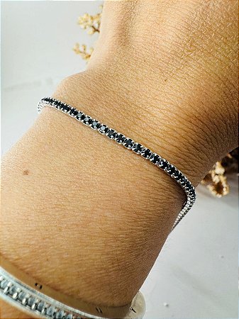 Pulseira Riviera preta 2mm