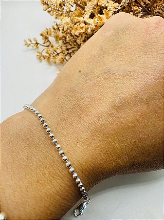 Pulseira bolinha 2mm