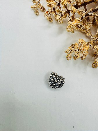 Berloque separador coração bolinhas