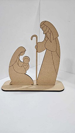 Presépio em MDF 31cmx31cmx10cm
