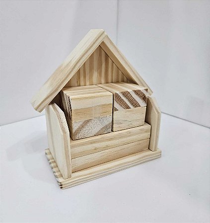 Calendário em Pinus 16x13x7cm