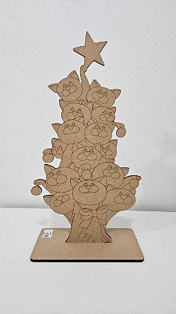 Árvore de gatinhos 50x27x4cm