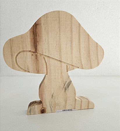 Cogumelo em Pinus 18x18x2cm