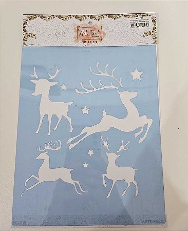 Stencil Renas 18x23cm