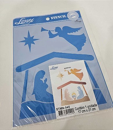 Stencil Presépio 17x21cm