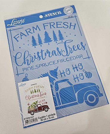 Stencil Natal 20x25cm