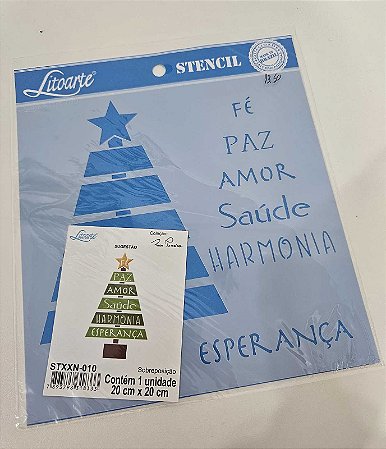 Stencil Árvore 20x20cm