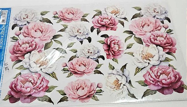Transfer Grande Rosas 19,5x29,5cm