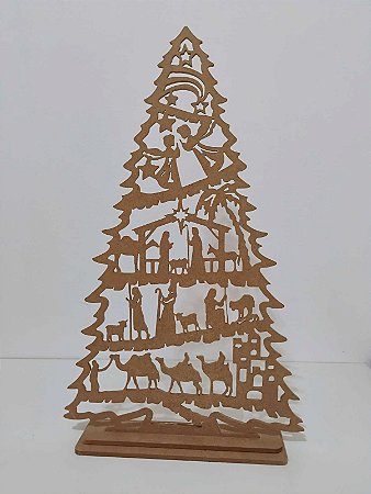 Presépio Pinheiro MDF 33X56X8cm