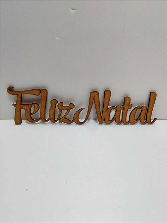 Palavra Feliz Natal 22x5,5x0,3cm