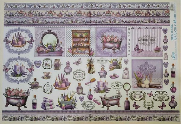 Papel de Seda Lavandas 67,5x46cm
