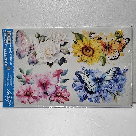 Transfer Grande Borboletas 19,5x29,5cm