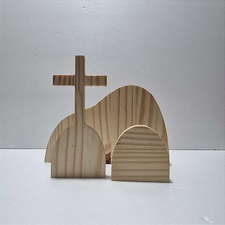 Santo Sepulcro em Pinus 21x16cm