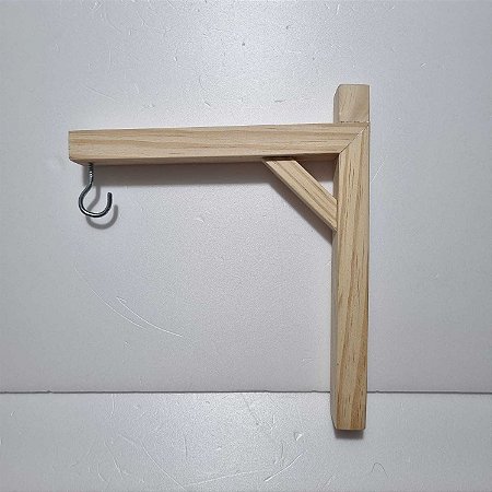 Mão Francesa Pinus com Gancho 19x22x3cm