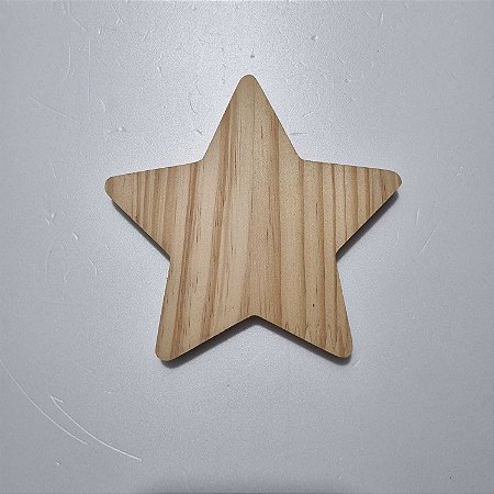 Estrela em Pinus 14x14x1,5cm