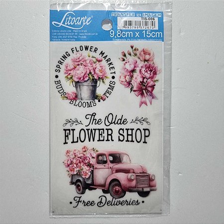Transfer Pequeno Flowers  TIS-006 9,8x15cm