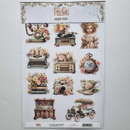 Transfer Textil Médio Vintage DX-006 15x20cm